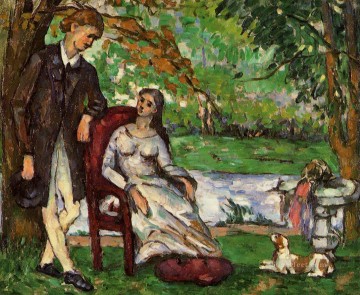 Couple in a Garden Paul Cezanne Oil Paintings